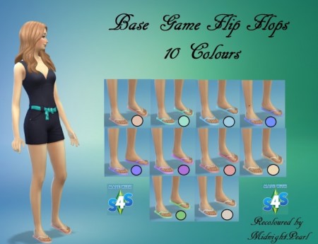 Flipflops 10 Colours by wendy35pearly at Mod The Sims