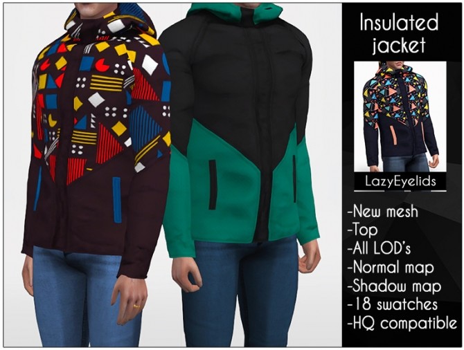 Sims 4 Insulated jacket at LazyEyelids