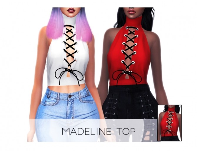 Sims 4 MADELINE TOP (P) at FROST SIMS 4