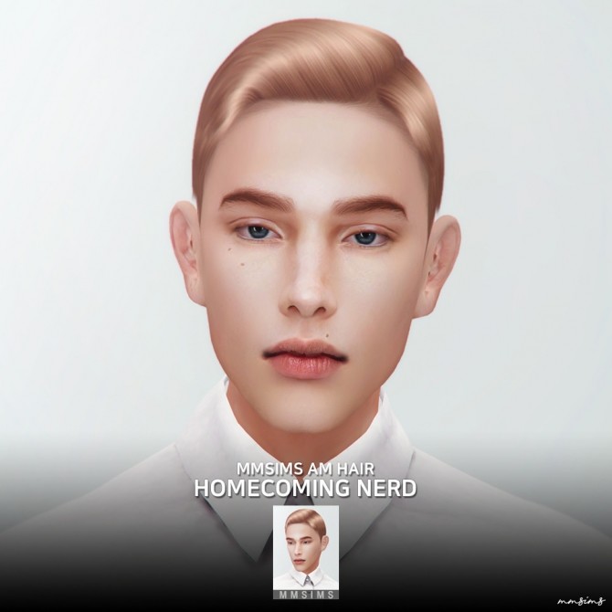 Sims 4 AM Hair 20 Homecoming Nerd at MMSIMS