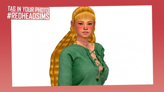 Sims 4 MARIA HAIR by Thiago Mitchell at REDHEADSIMS