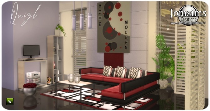 Sims 4 Quizl living room at Jomsims Creations