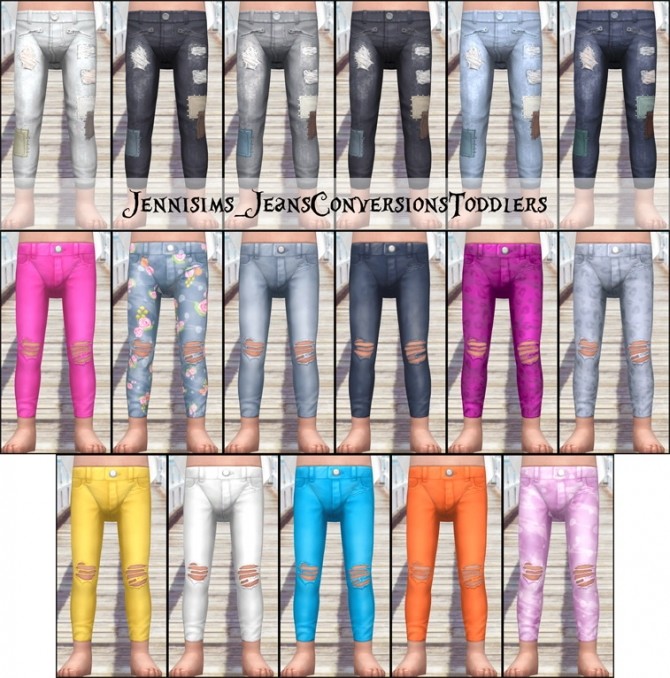 Sims 4 Set Conversions Skinny Jeans Toddlers at Jenni Sims