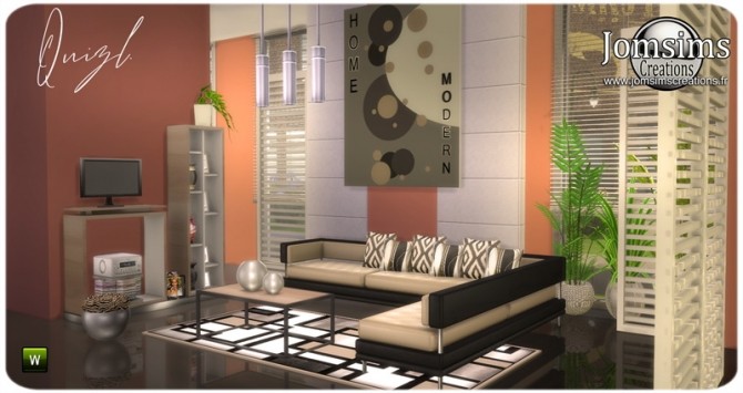 Sims 4 Quizl living room at Jomsims Creations