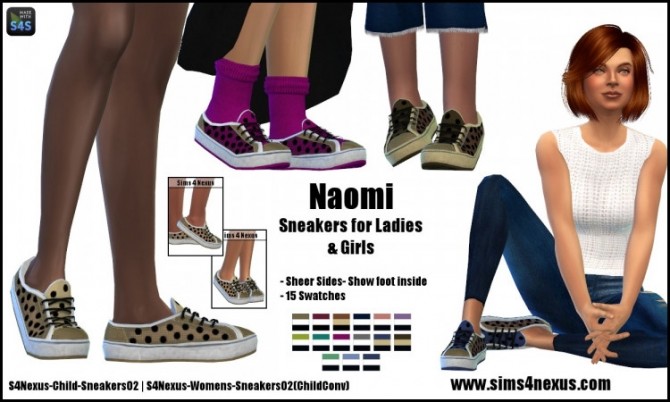 Sims 4 Naomi sneakers F by SamanthaGump at Sims 4 Nexus
