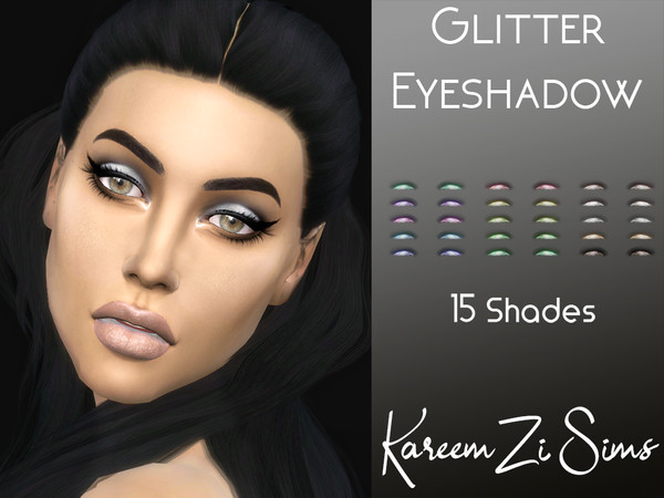 Sims 4 Glitter Eyeshadow by KareemZiSims at TSR