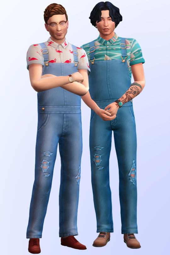 Sims 4 Soft Boy overalls at Joliebean
