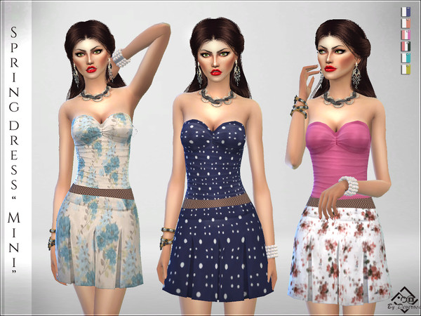 Sims 4 Spring Dress Mini by Devirose at TSR