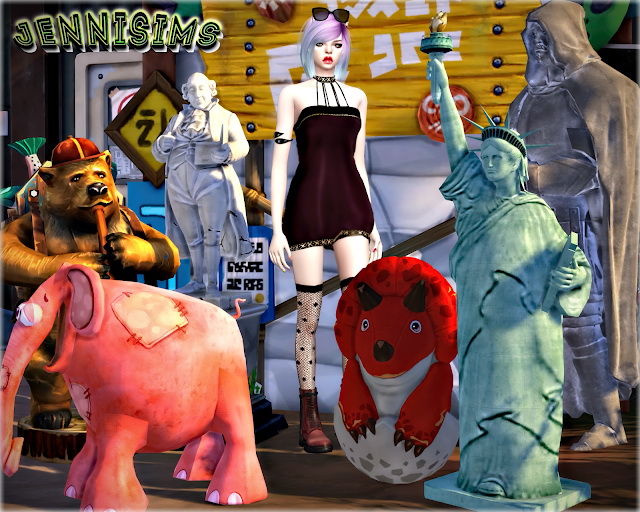Sims 4 Decorative Statues & Toys 6 Items at Jenni Sims
