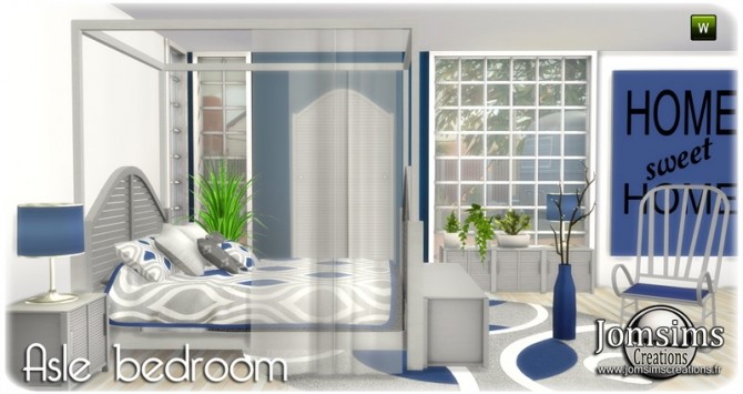 Sims 4 Asle bedroom at Jomsims Creations