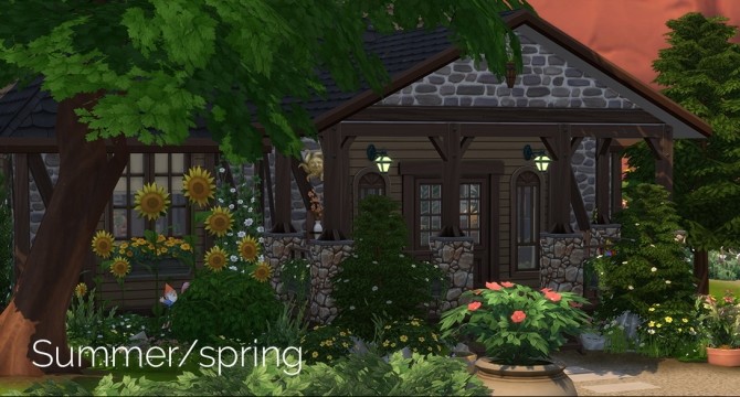 Sims 4 Creek Cottage Dream No CC by Lyralei at Mod The Sims