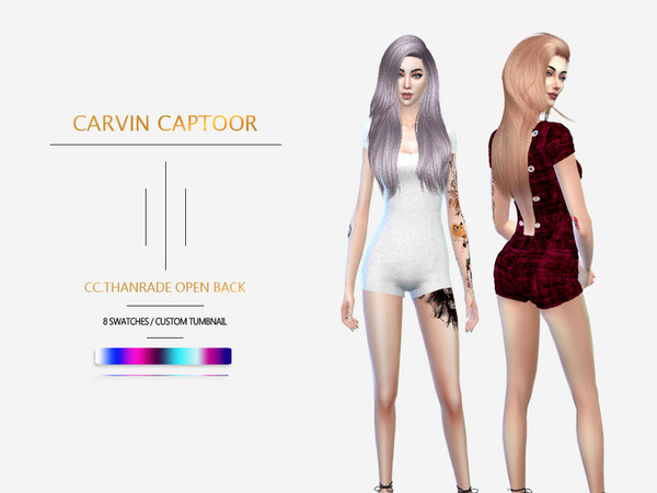 Sims 4 Thanrade open back by carvin captoor at TSR