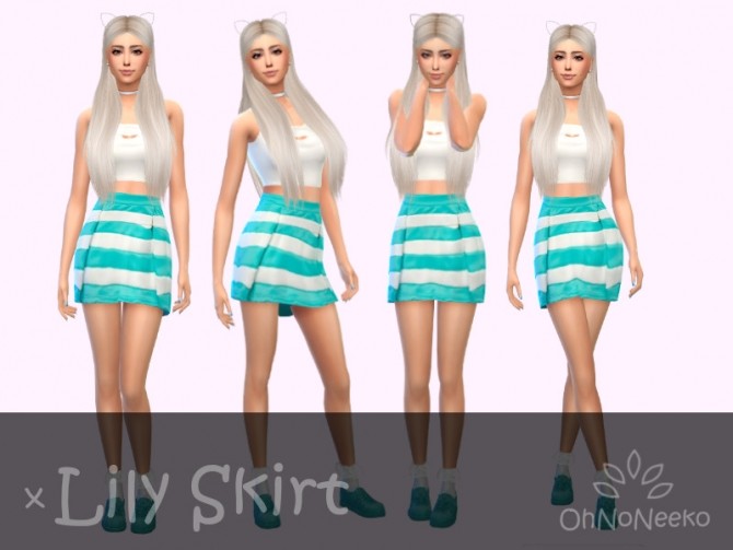 Sims 4 Lily Skirt at OhNoNeeko