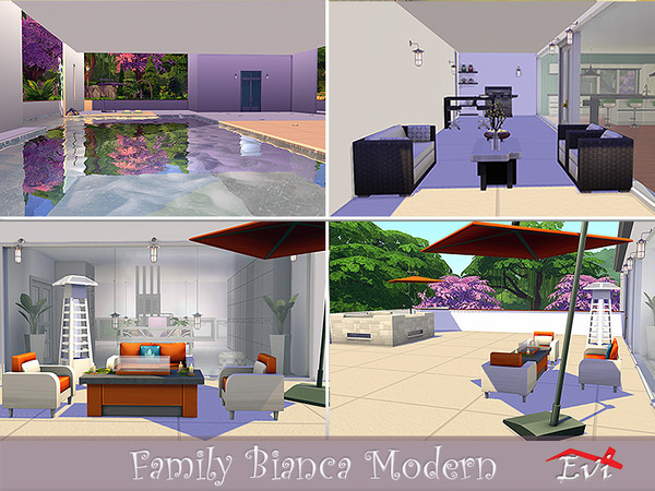 Sims 4 Family Bianca Moderna by evi at TSR