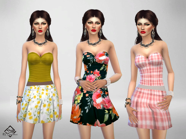 Sims 4 Spring Dress Mini by Devirose at TSR