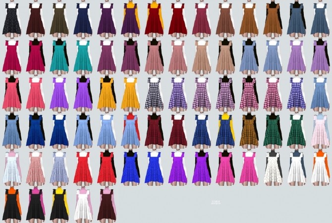 Sims 4 Ribbon Tiered Mini Dress With T (P) at Marigold