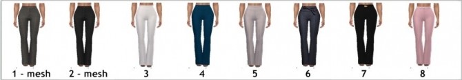 Sims 4 SLYD’S FLOOR LENGTH PANTS RECOLOUR at Sims4Sue