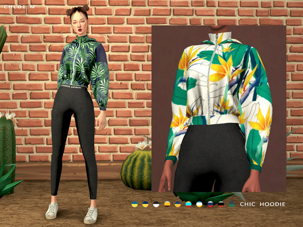 Sims 4 Chic Hoodie by ChloeM at TSR