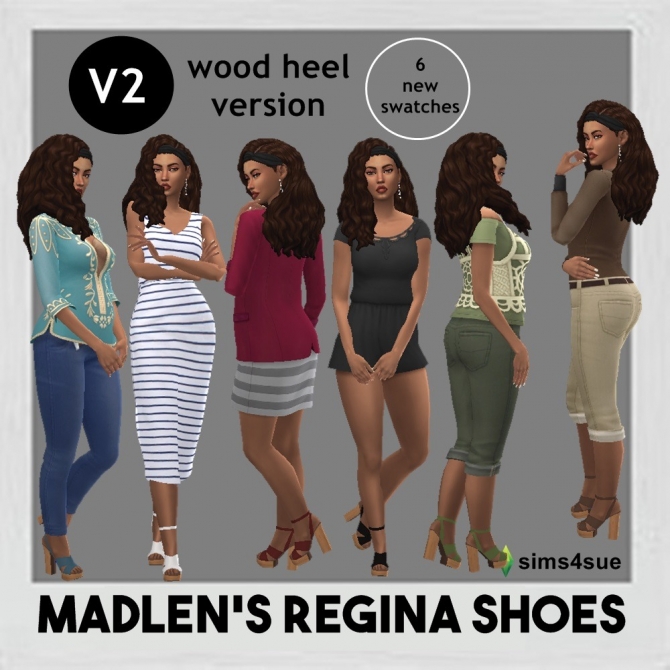 MADLEN'S REGINA SHOE RECOLOURS V2 at Sims4Sue » Sims 4 Updates