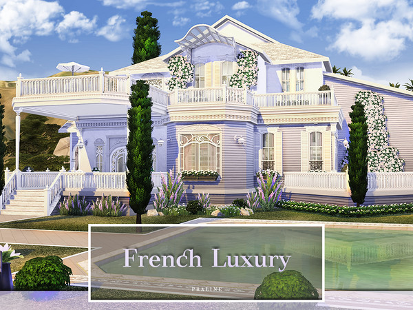 Sims 4 French Luxury house by Pralinesims at TSR