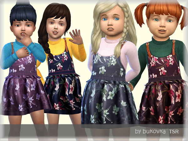 Sims 4 Dress Flower 2 by bukovka at TSR