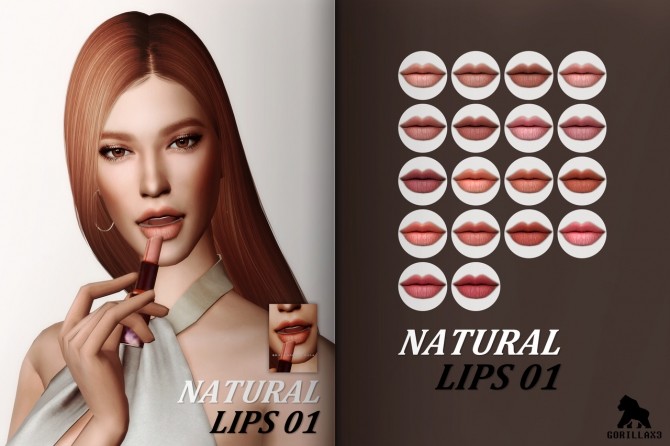Sims 4 Natural Lip Set at Gorilla