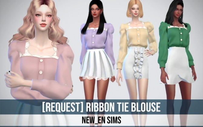 Sims 4 Lace Square Blouse at NEWEN