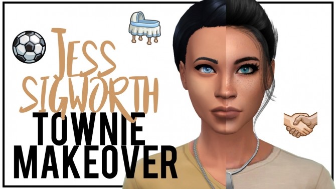 Sims 4 Townie Makeover Jess Sigworth at MODELSIMS4