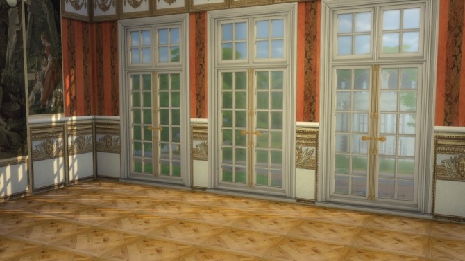 Sims 4 Fontainebleau Boiserie wall set at Regal Sims