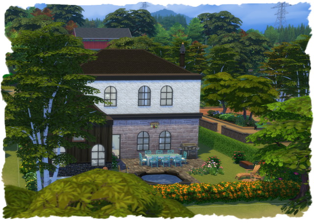 Sims 4 Stone Villa by Chalipo at All 4 Sims