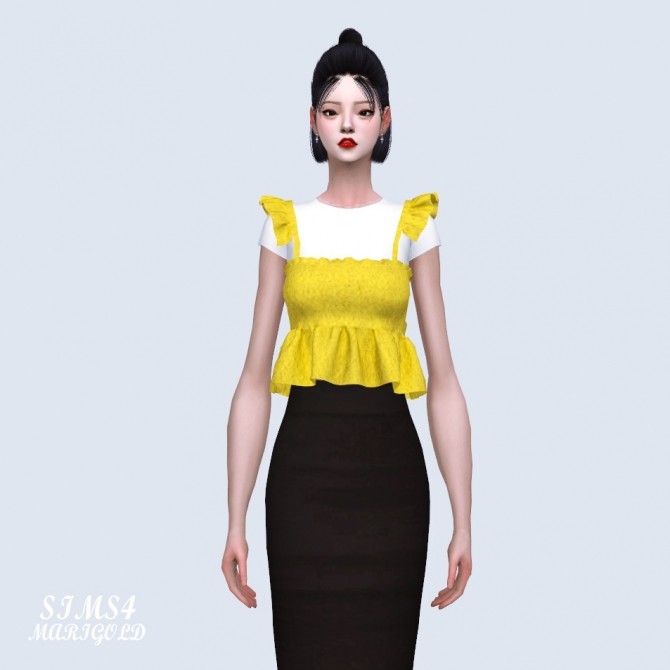 Sims 4 Sweet Frill Sleeveless With T at Marigold