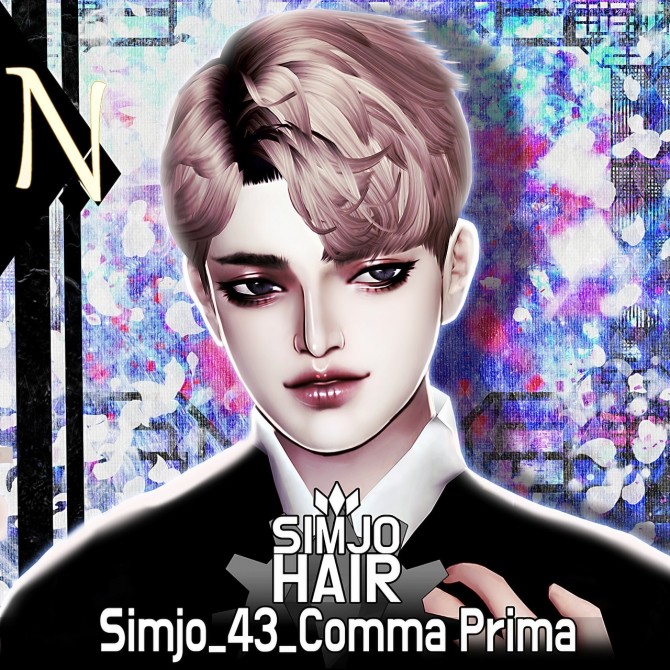 Sims 4 Simjo 43 Comma Prima hair at Kim Simjo