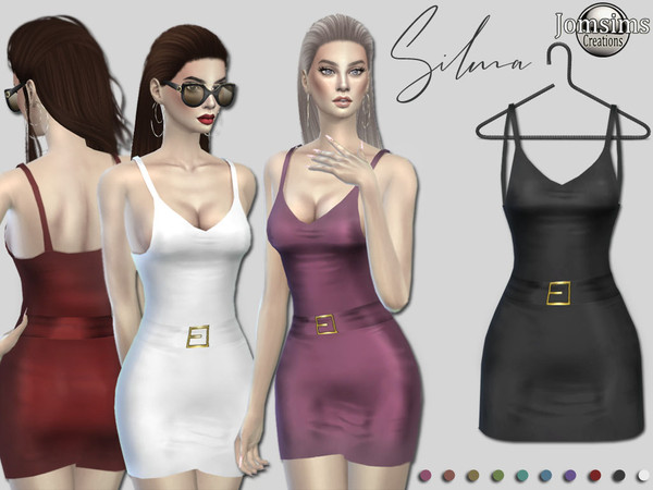 Sims 4 Silma little dress with straps by jomsims at TSR