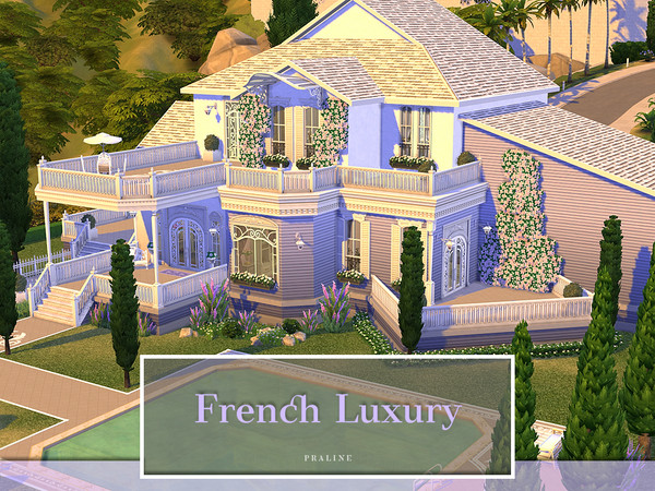 Sims 4 French Luxury house by Pralinesims at TSR