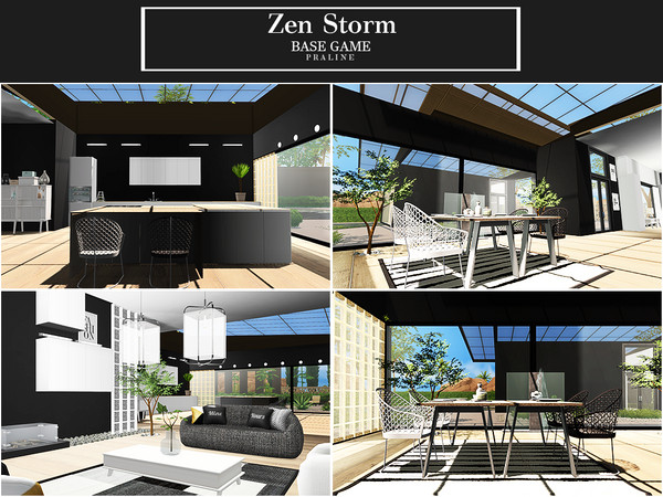 Sims 4 Zen Storm house by Pralinesims at TSR