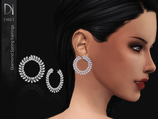 Sims 4 Diamond Spring Earrings by DarkNighTt at TSR