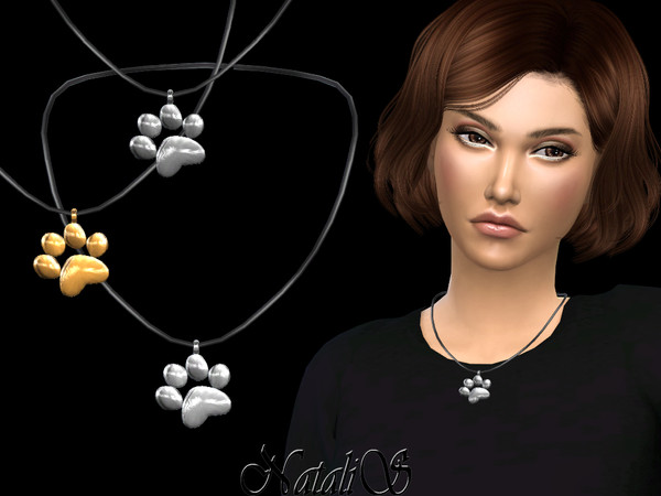 Sims 4 Cat paw necklace by NataliS at TSR