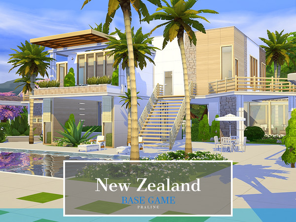 Sims 4 New Zealand house by Pralinesims at TSR