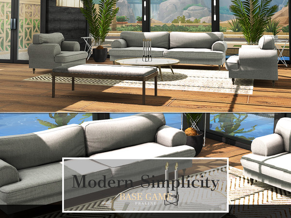 Sims 4 Modern Simplicity house by Pralinesims at TSR