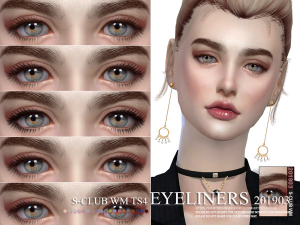 Sims 4 Eyeliners 201903 by S Club WM at TSR