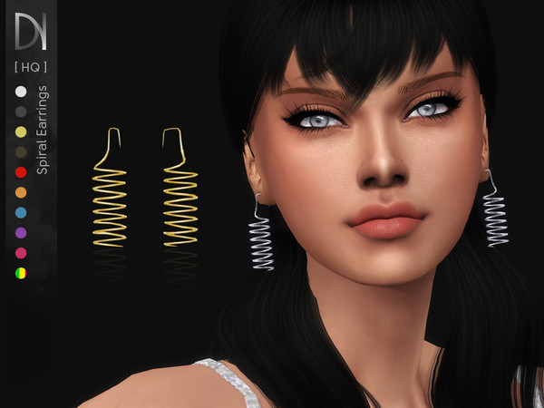 Sims 4 Spiral Earrings by DarkNighTt at TSR