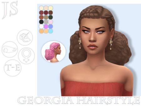 Georgia Hairstyle By Javasims At Tsr » Sims 4 Updates