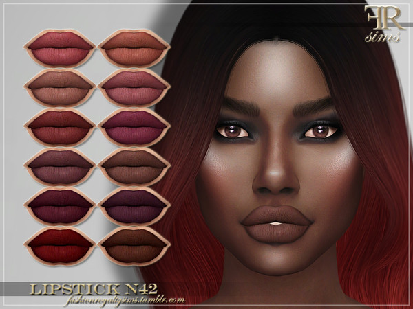 Sims 4 FRS Lipstick N42 by FashionRoyaltySims at TSR