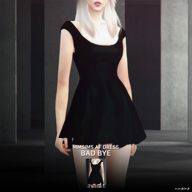 Sims 4 Bad Bye Dress at MMSIMS