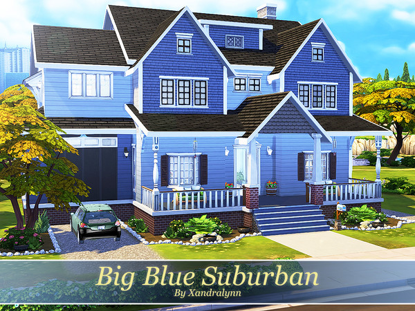 Sims 4 Big Blue Suburban by Xandralynn at TSR
