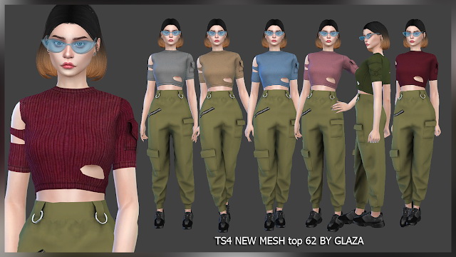 Sims 4 Top 62 at All by Glaza