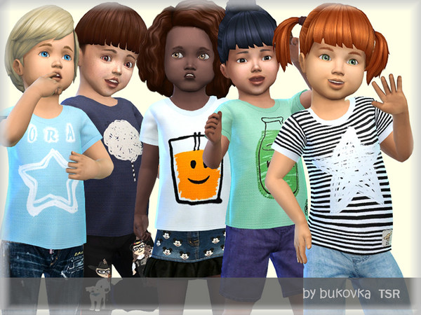 Sims 4 T shirt for babies by bukovka at TSR