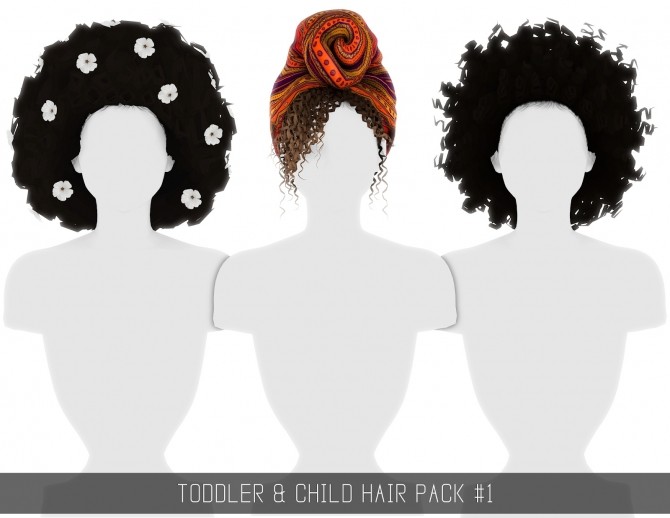 Sims 4 TODDLER & CHILD HAIR PACK #1 BLOOM | FAIZAH | JUNIPER (P) at Simpliciaty