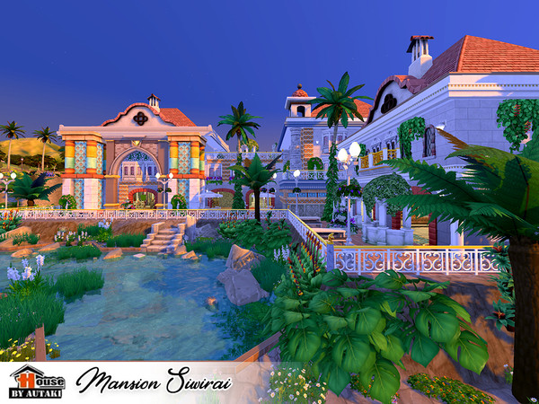 Sims 4 Mansion Siwirai by autaki at TSR