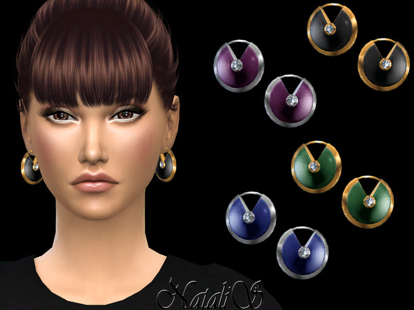 Sims 4 Gemstone locket earrings by NataliS at TSR